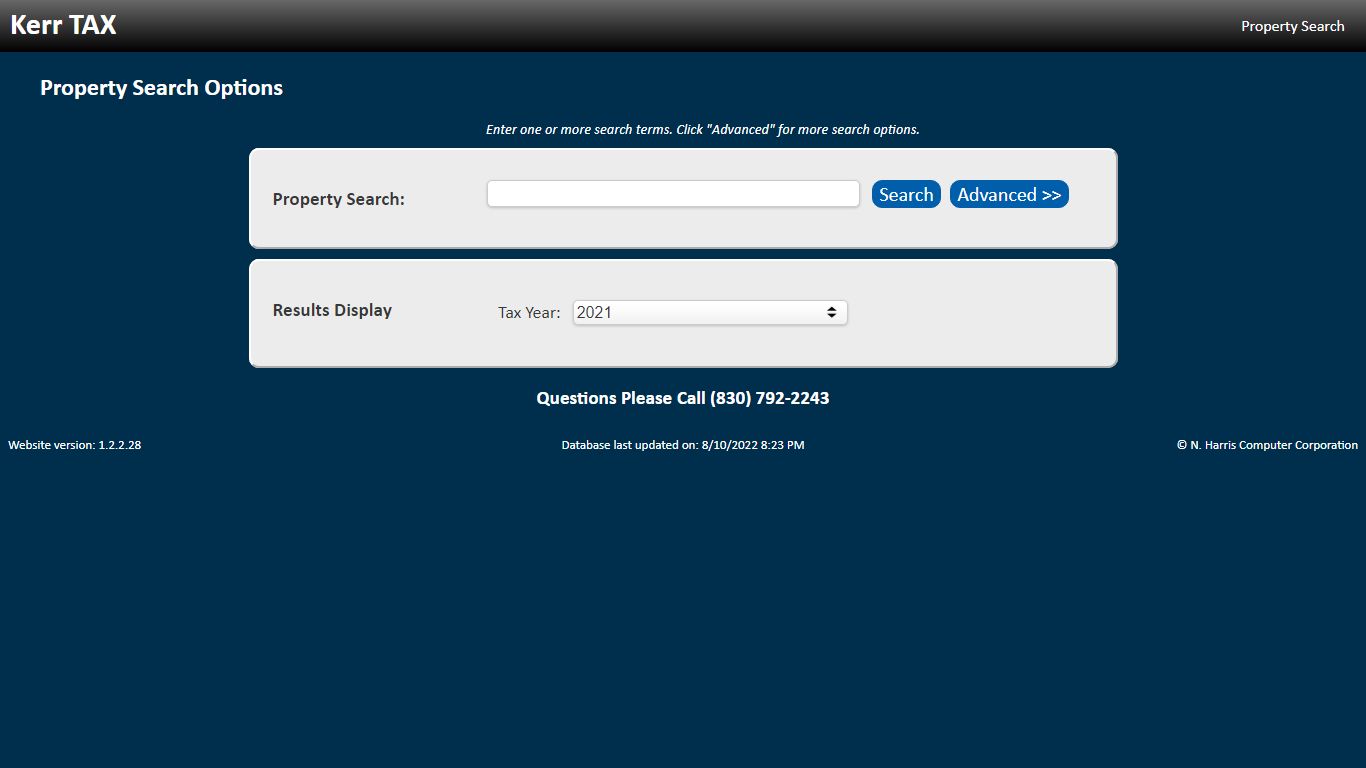 Kerr TAX - Property Search